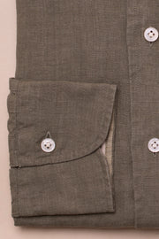 Dark Green Linen Shirt