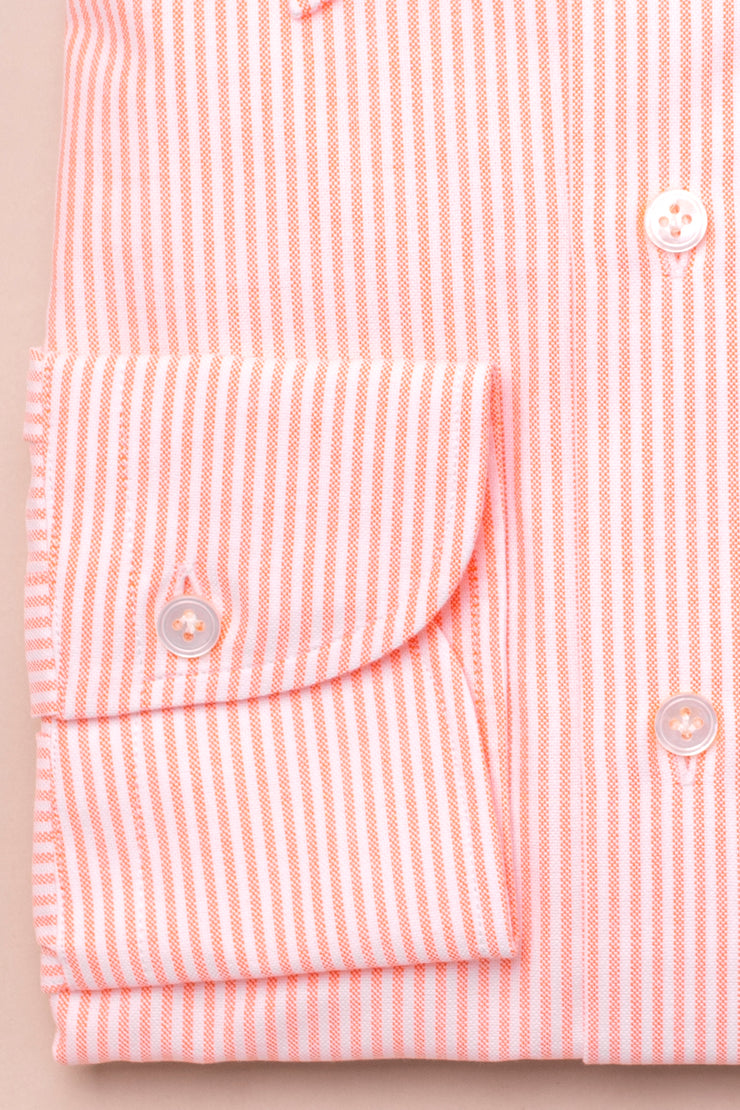 Orange Striped Button Down