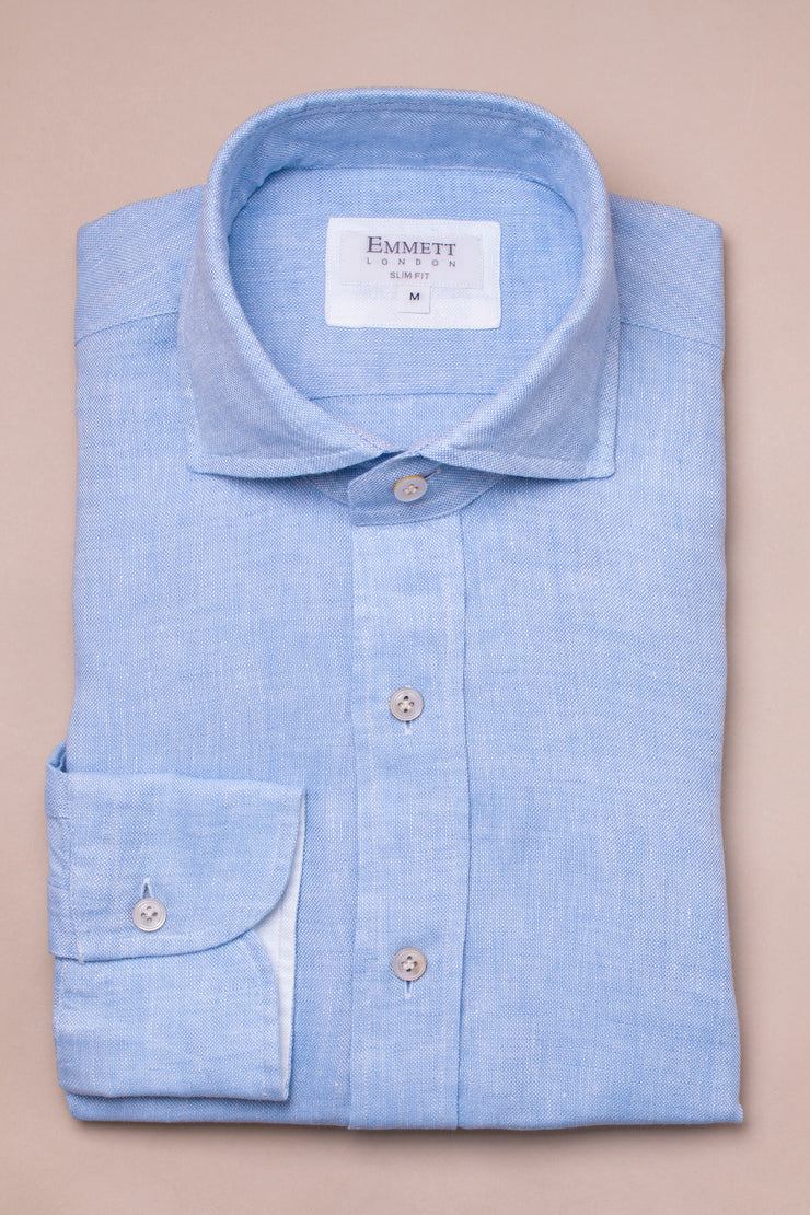 Blue royal Oxford Linen Shirt