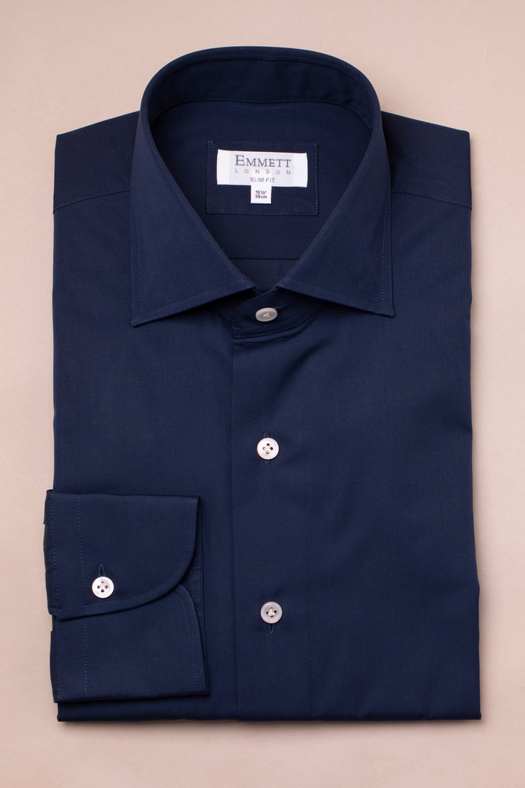 Midnight Blue Poplin Shirt