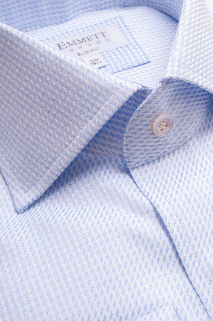 Soft Blue Textured Shirt
