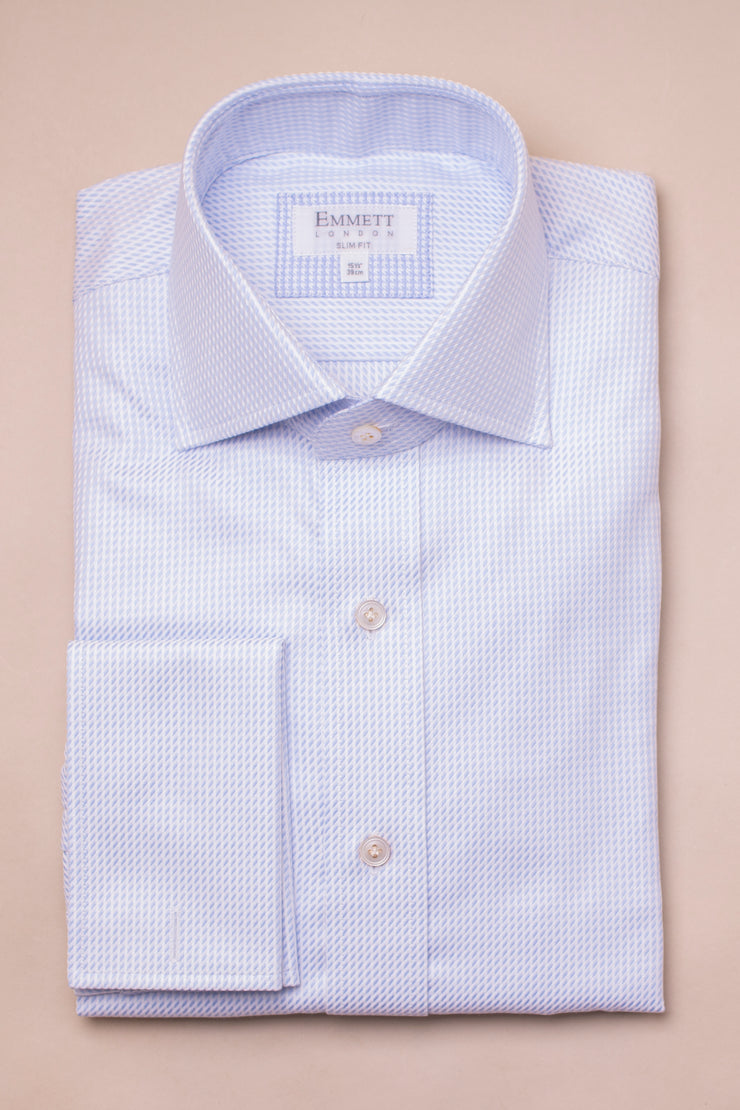 Soft Blue Textured Shirt