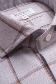 Soft Grey Checked Shirt