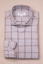 Soft Grey Checked Shirt