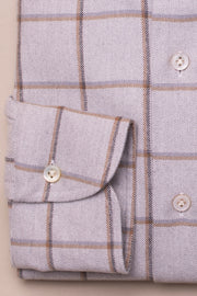 Soft Grey Checked Shirt