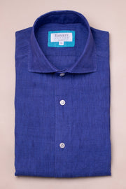 Royal Blue Linen Shirt