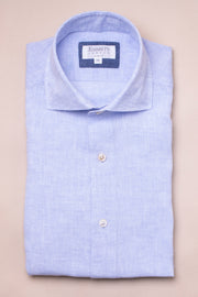 Bright Light Blue Linen Shirt