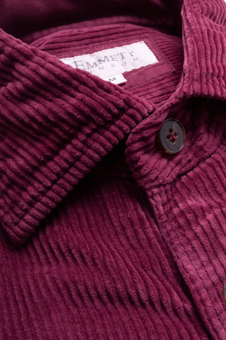 Burgundy Wide Cord Shirt