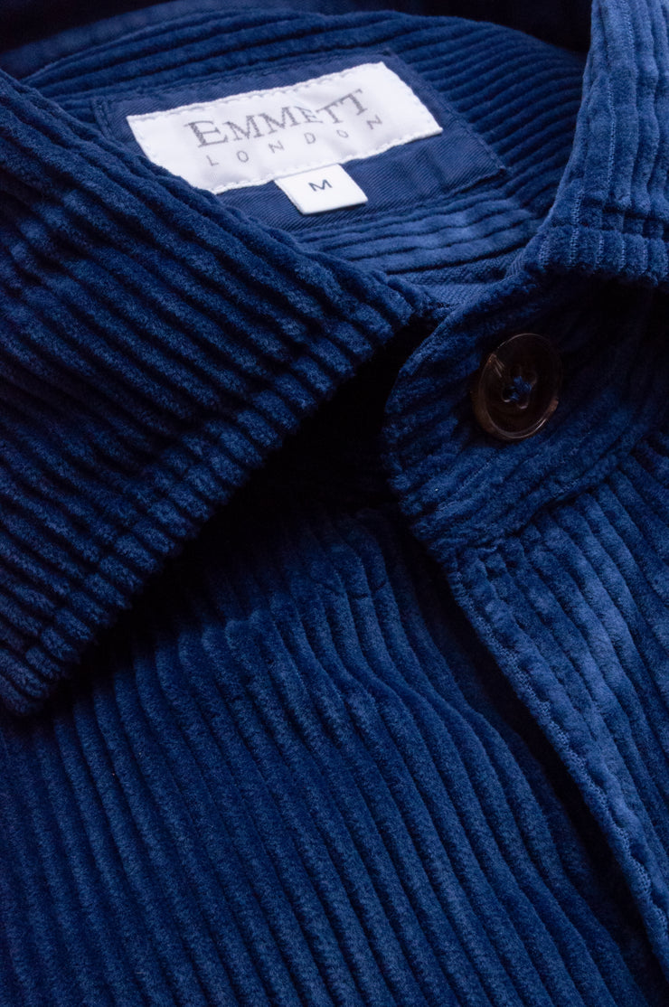 French Blue Wide Cord Shirt