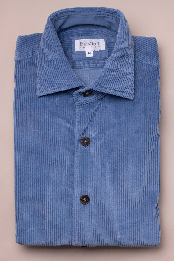 Natural Blue Wide Cord Shirt