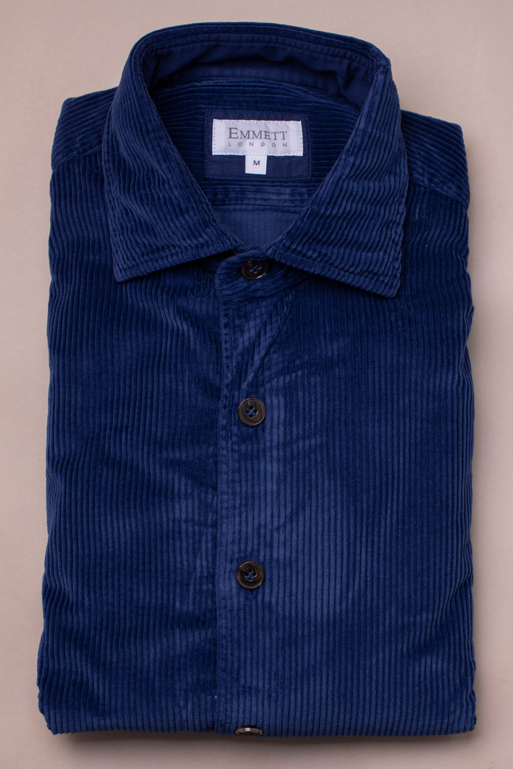 French Blue Wide Cord Shirt