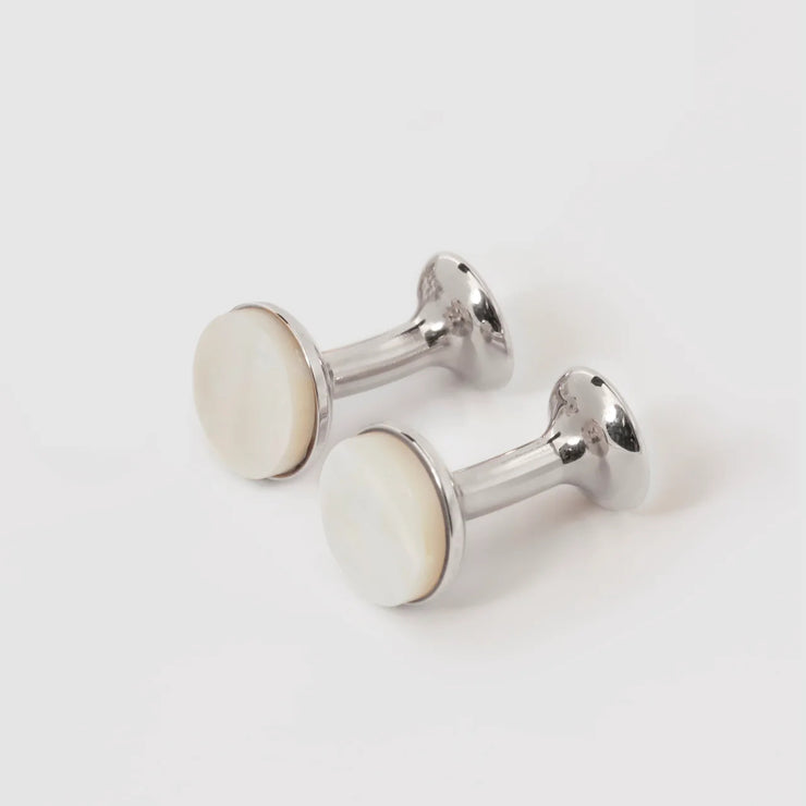 Silver Mother Of Pearl Cufflinks