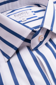 Wide Poplin Striped Shirt