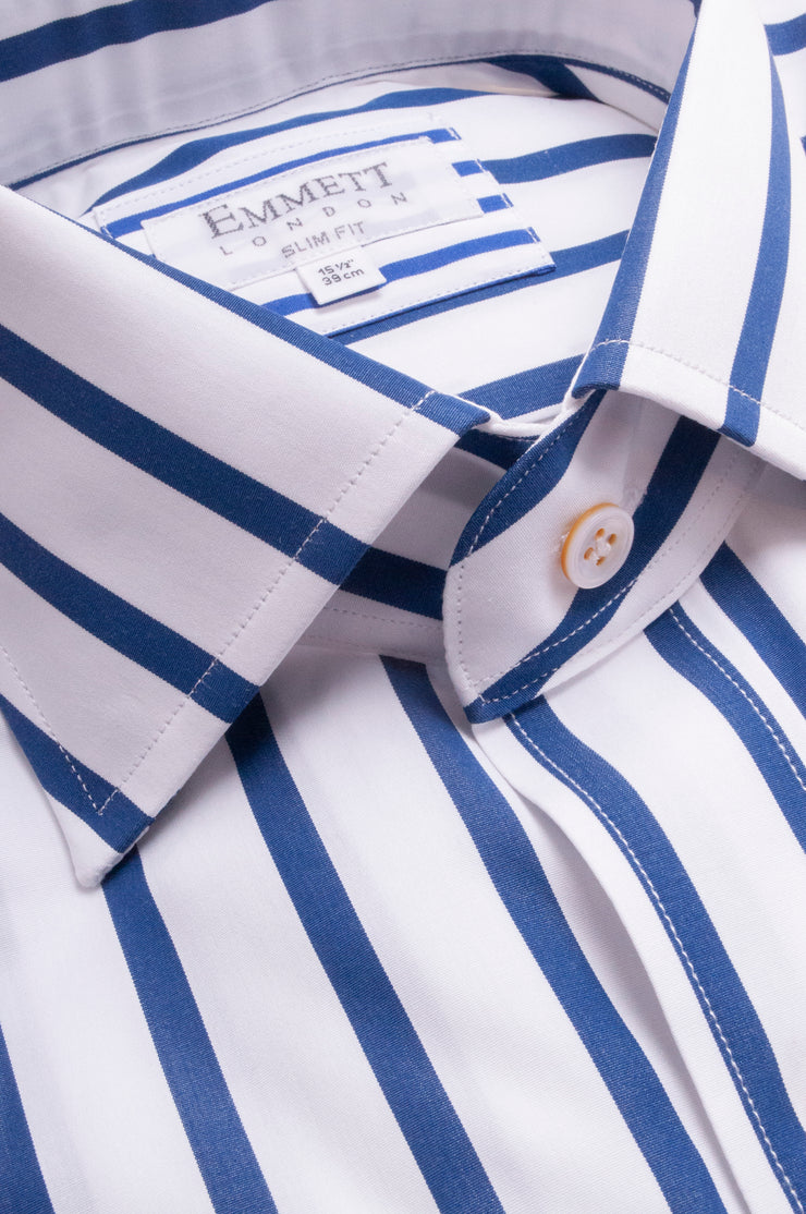 Wide Poplin Striped Shirt