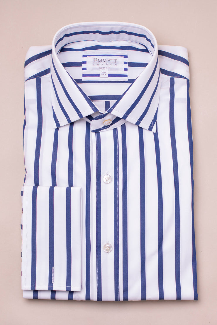 Wide Poplin Striped Shirt