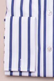 Wide Poplin Striped Shirt