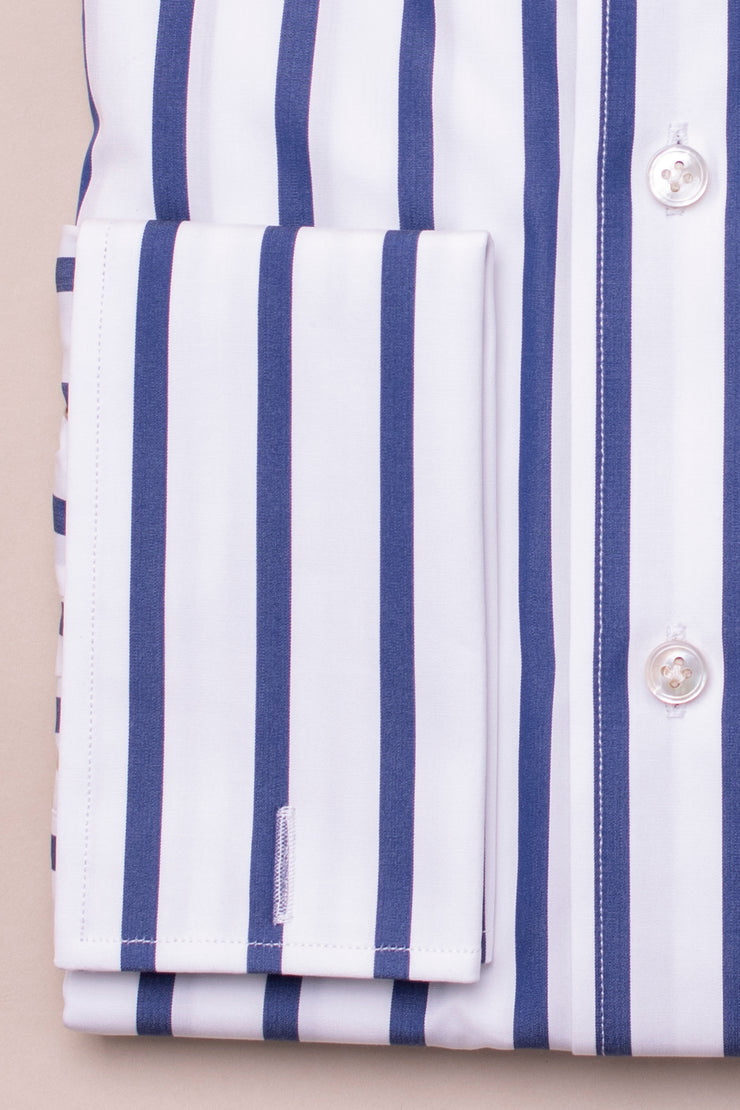 Wide Poplin Striped Shirt