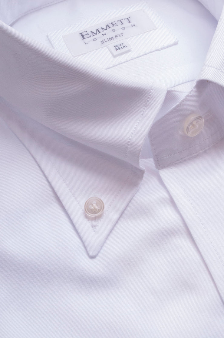 White Twill Button Down Shirt