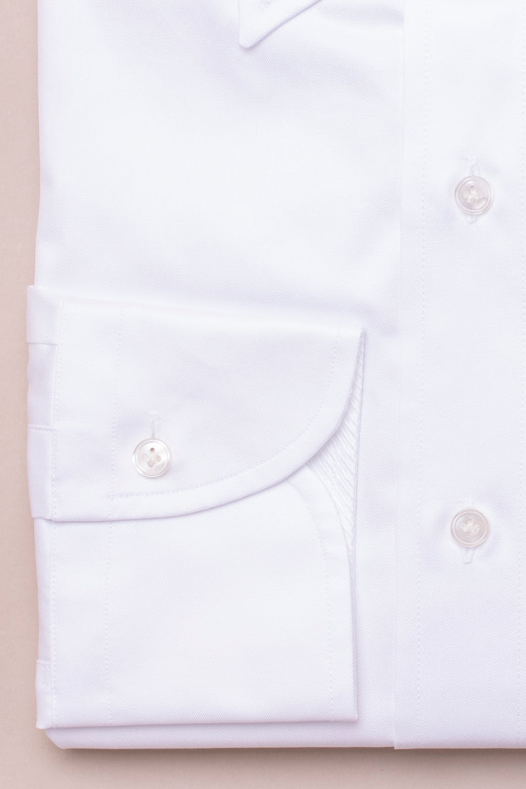 White Twill Button Down Shirt
