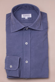 Military Blue Baby Cord Shirt
