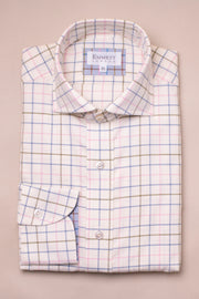 White And Blue Country Check Shirt