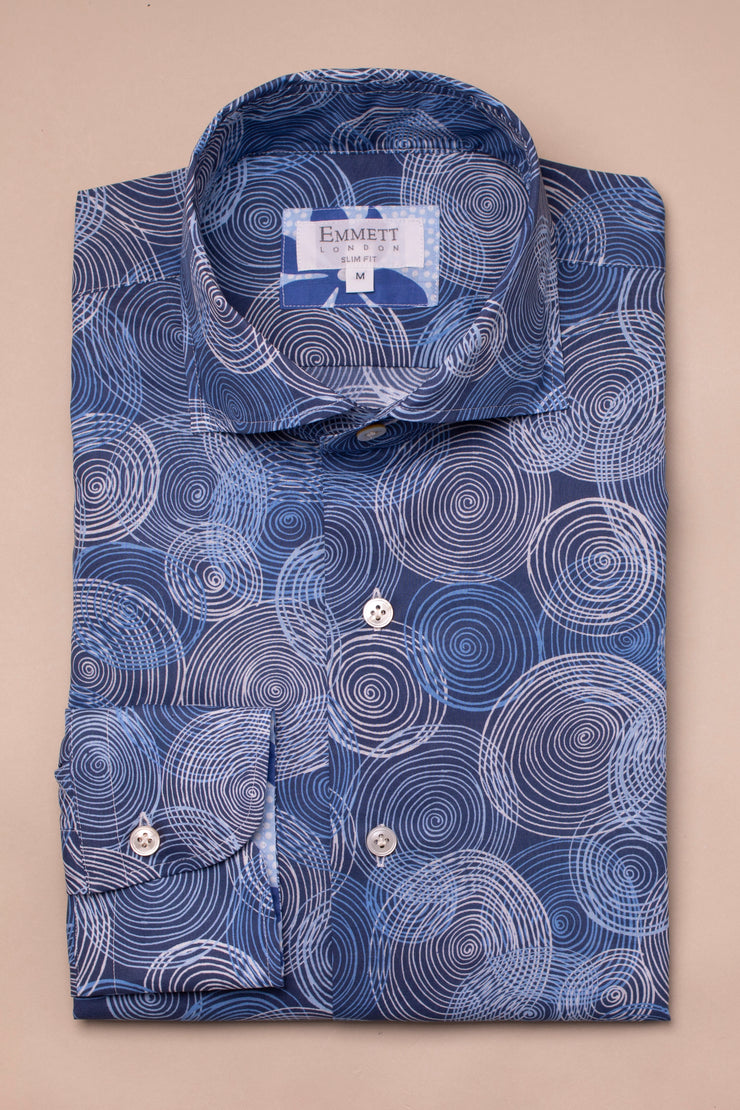 Blue Circle Design Shirt