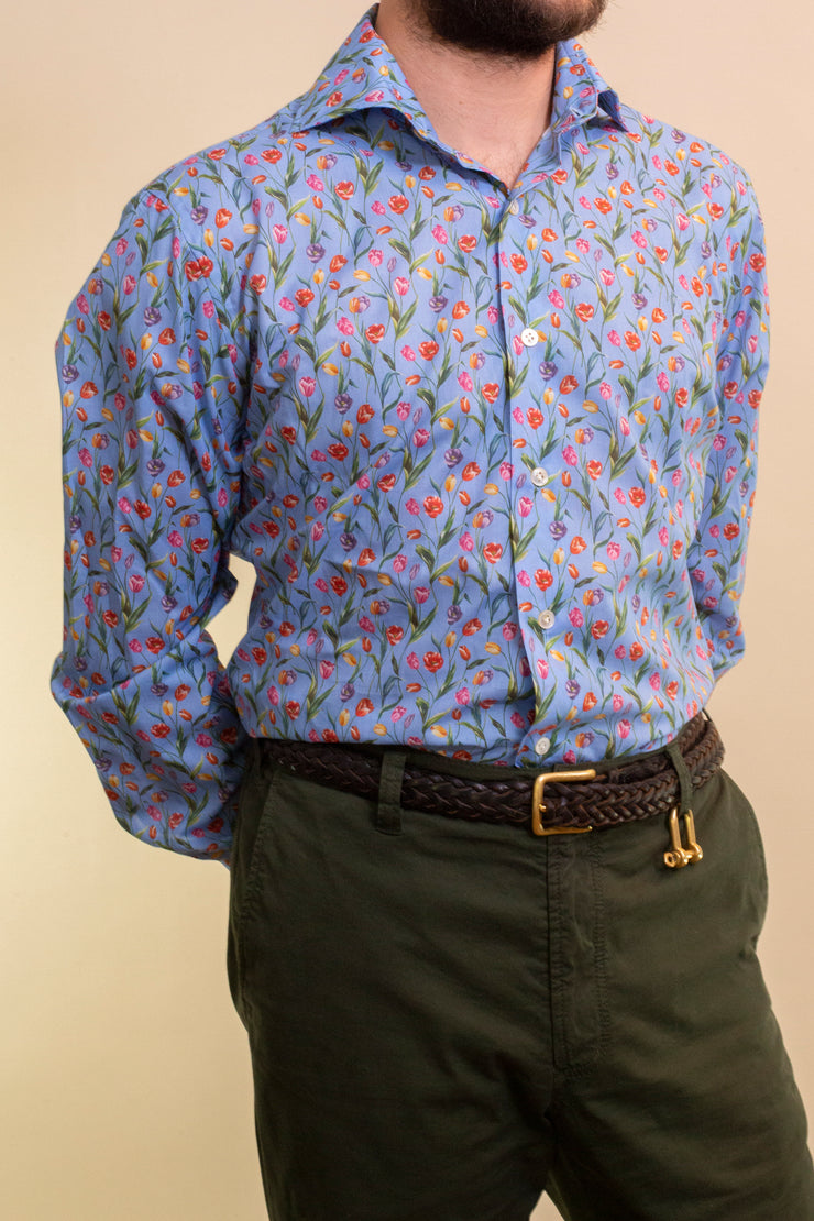 Light Blue Flower Shirt