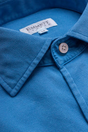 Turquoise Blue Pique Polo Shirt