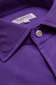 Dark Purple Pique Polo Shirt