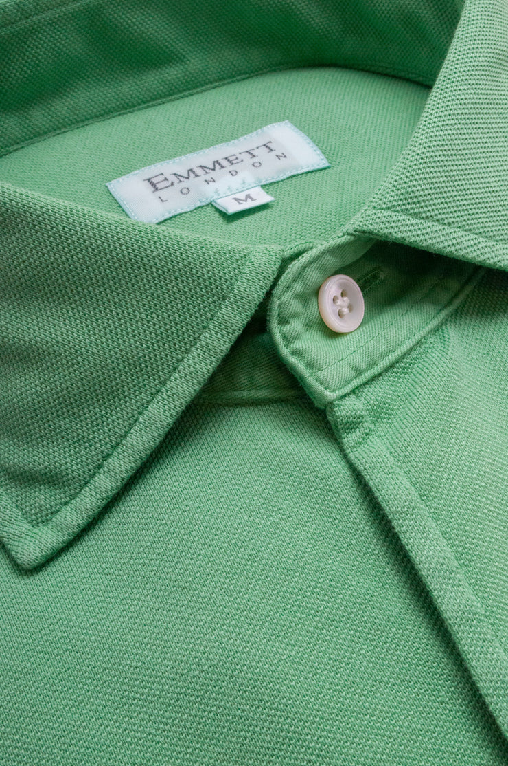 Light Green Pique Polo Shirt