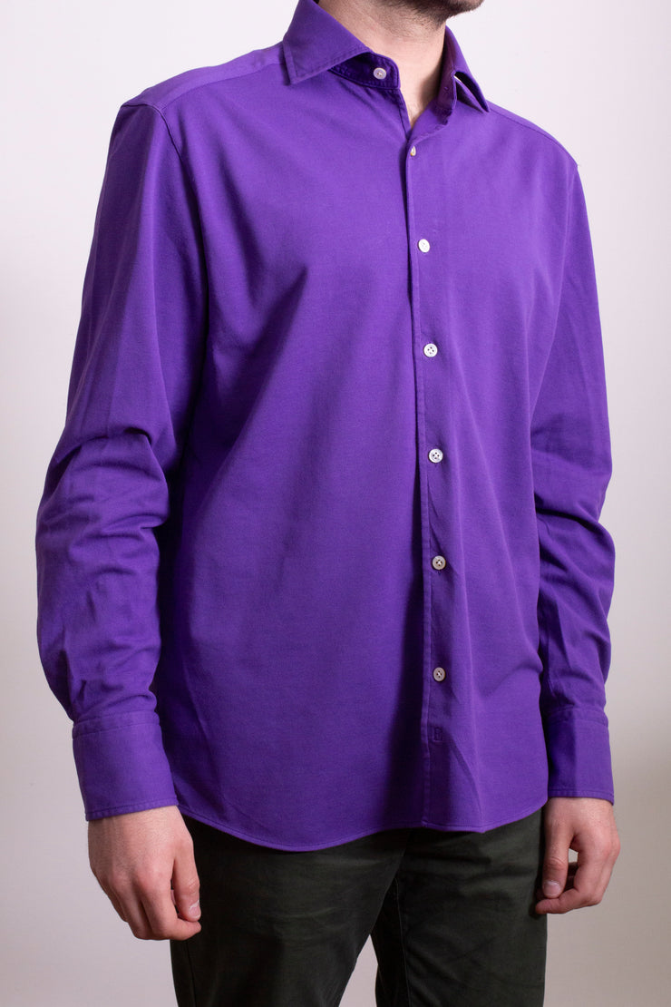 Dark Purple Pique Polo Shirt