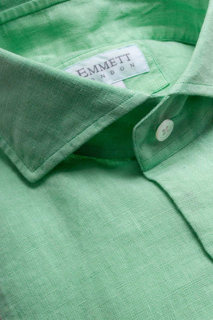 Lime Green Linen Shirt