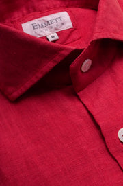 Red Linen Shirt