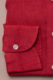 Red Linen Shirt