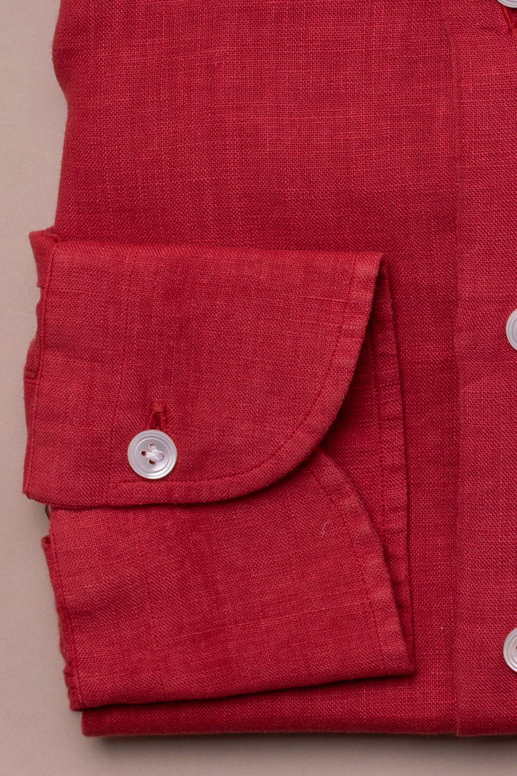 Red Linen Shirt