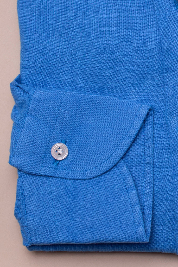 Royal Blue Linen Shirt
