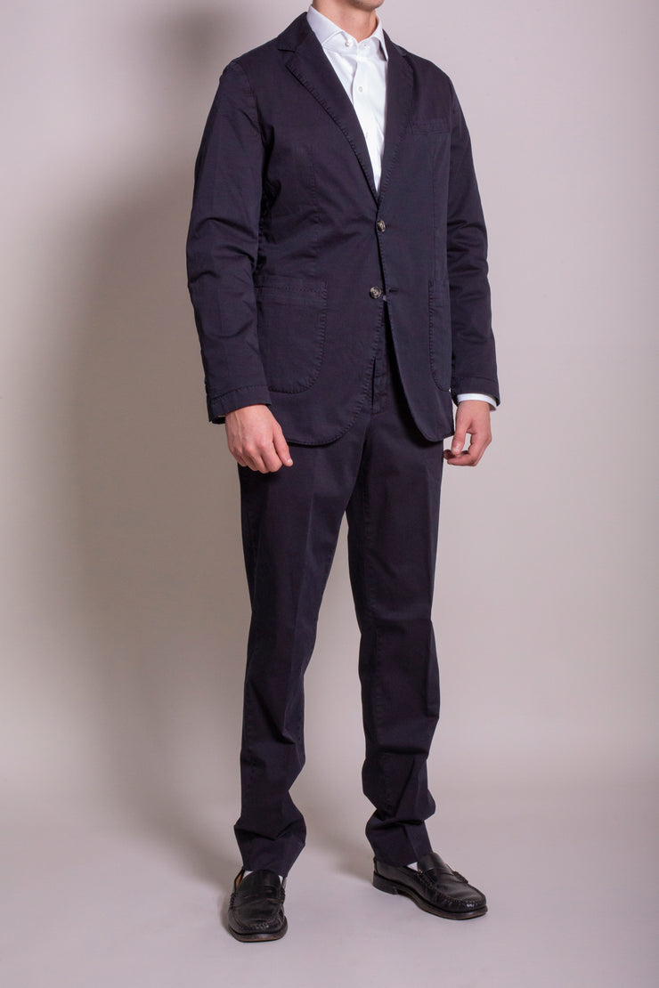 Navy Cotton Trousers