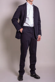 Navy Cotton Trousers