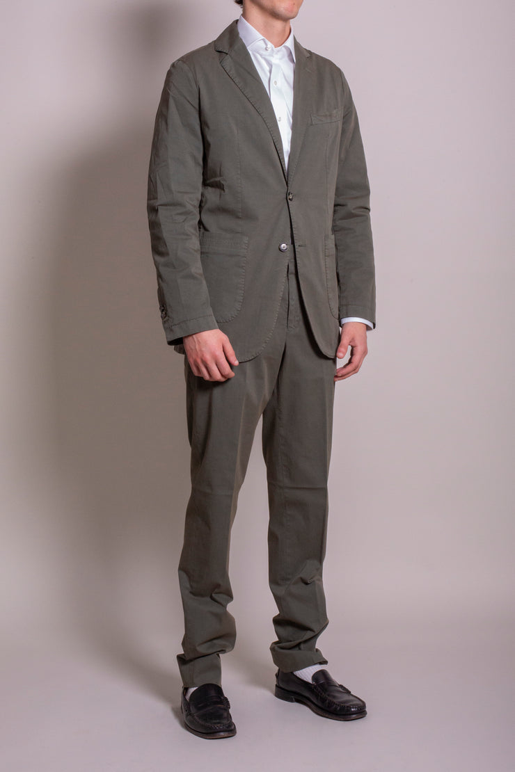 Dark Green Cotton Trousers