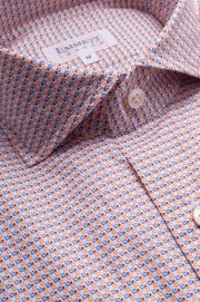 Orange And Blue Micro Print Shirt