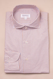 Orange And Blue Micro Print Shirt