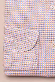 Orange And Blue Micro Print Shirt