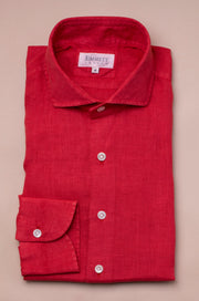 Red Linen Shirt