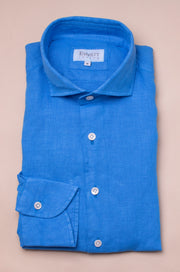 Royal Blue Linen Shirt