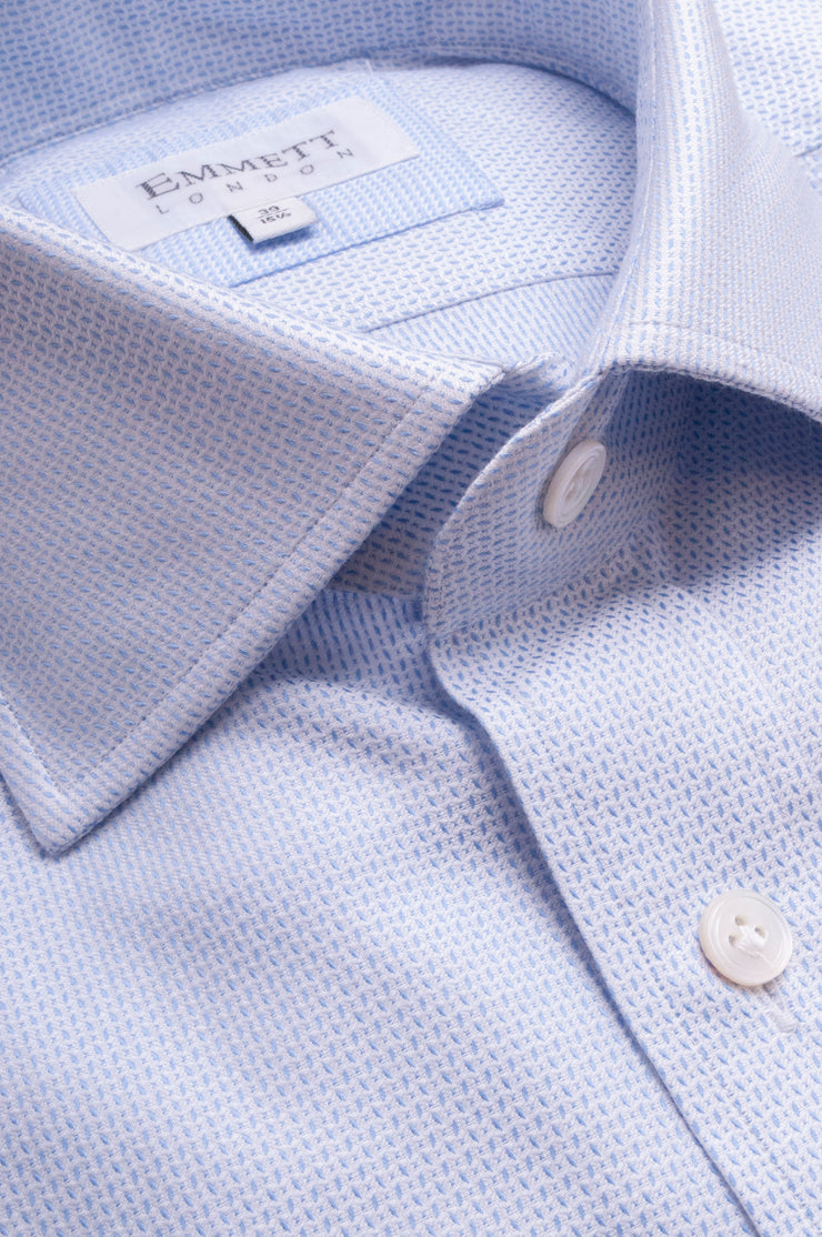 Bold Blue Textured Shirt