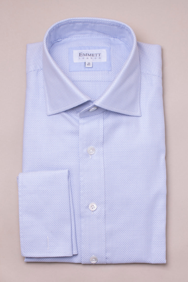 Bold Blue Textured Shirt