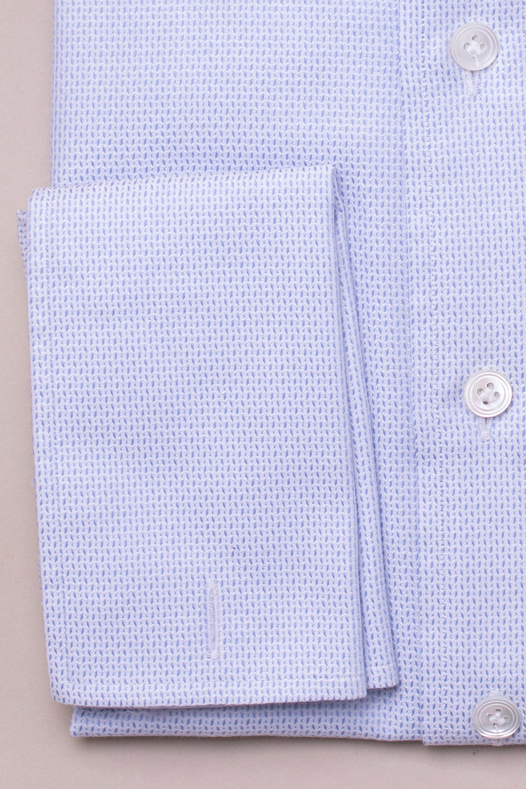 Bold Blue Textured Shirt