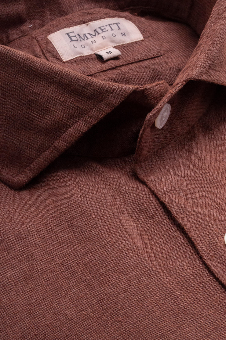 Sahara Brown Linen Shirt