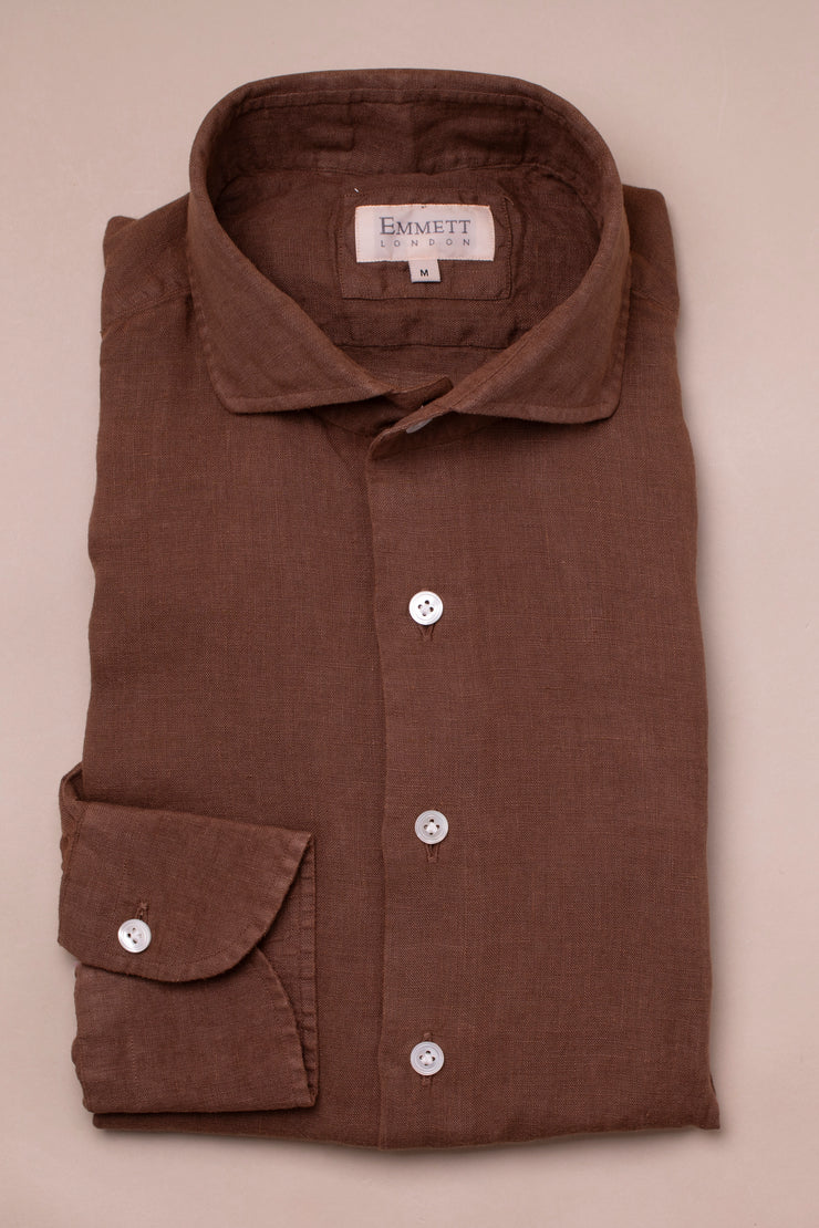 Sahara Brown Linen Shirt