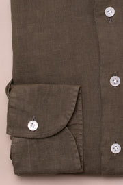 Forest Green Linen Shirt